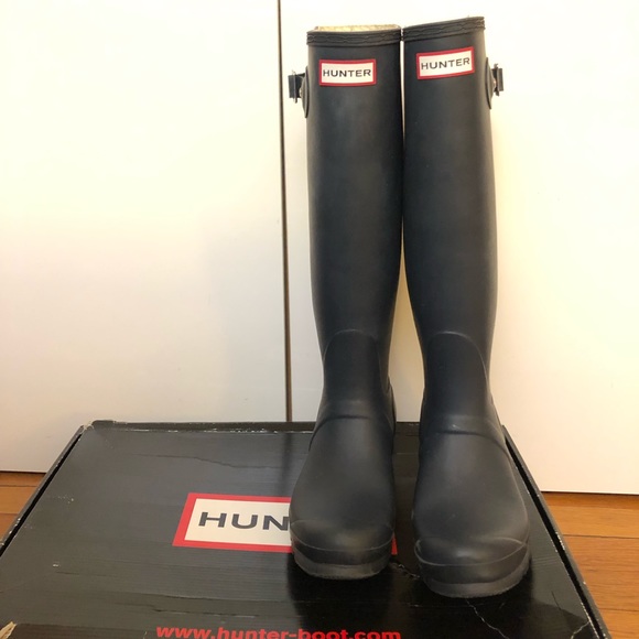 Hunter Shoes - HUNTER Original Tall Navy rain boots US 8